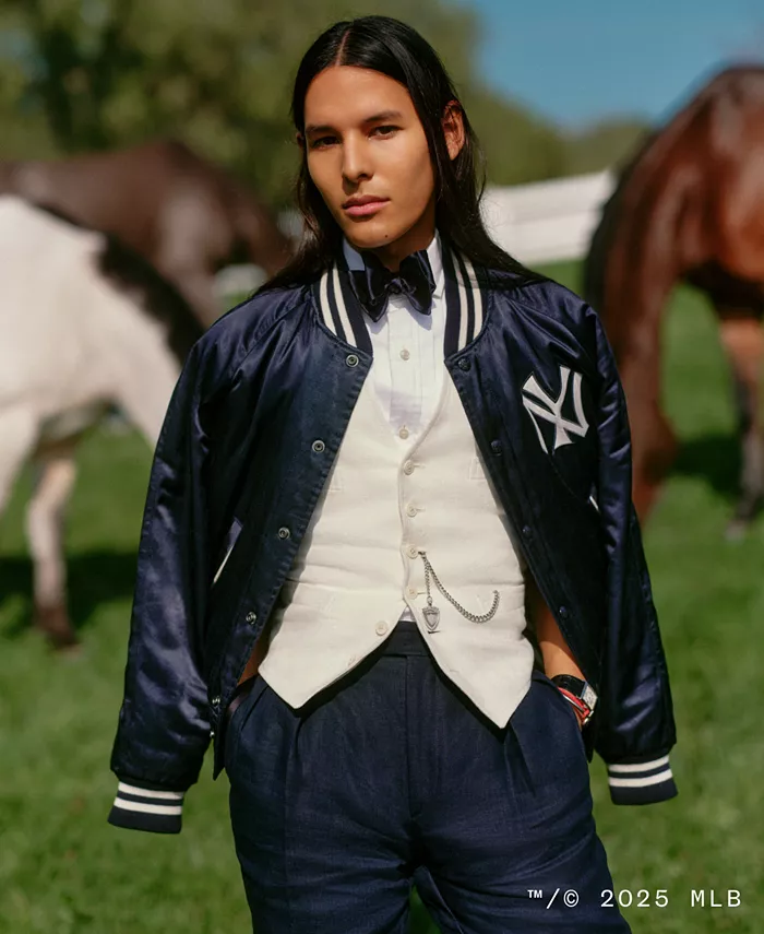 Унисекс-куртка Yankees из сатина Polo Ralph Lauren, синий — фото 4