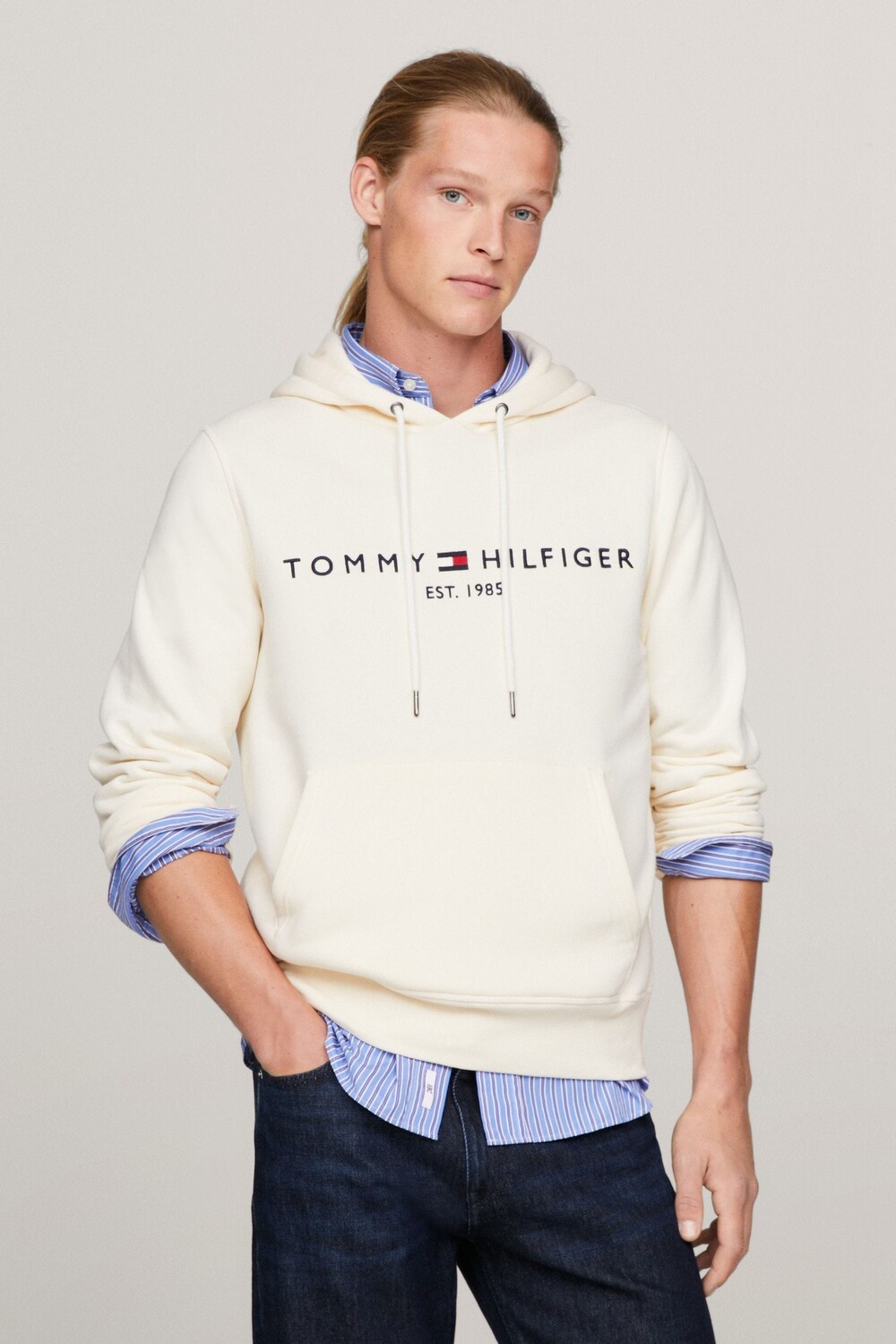 

Толстовка с логотипом Tommy Hilfiger, бежевый