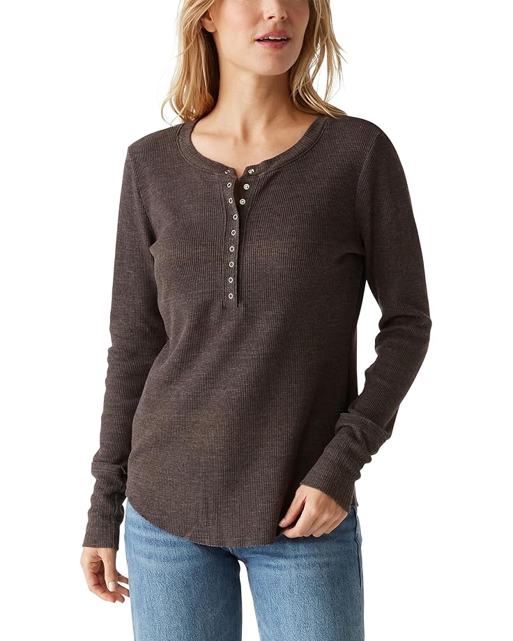 

Футболка Michael Stars Regan Henley Tee, цвет Java