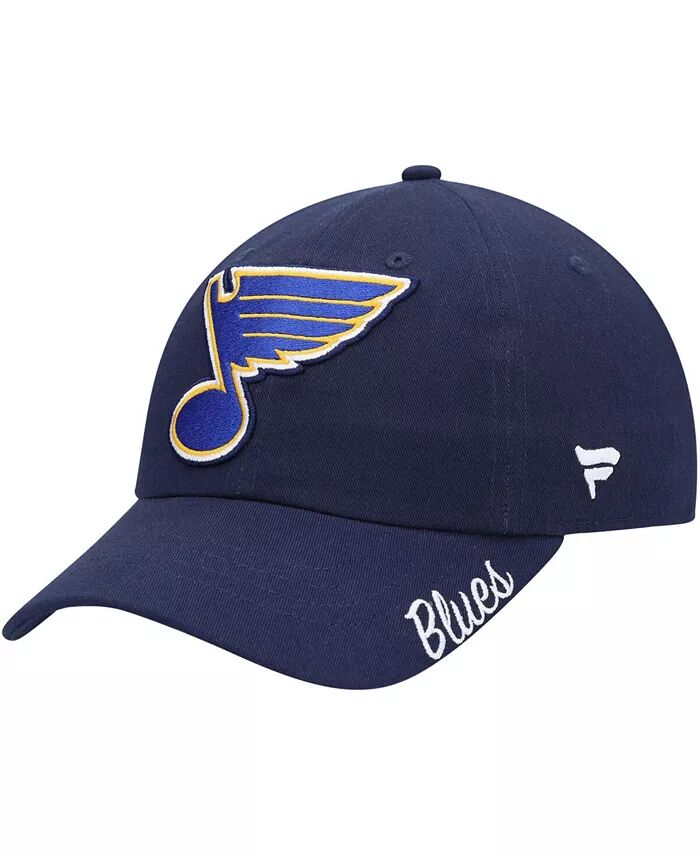 

Женская темно-синяя шляпа с регулируемым логотипом St. Louis Blues Primary Fanatics, синий