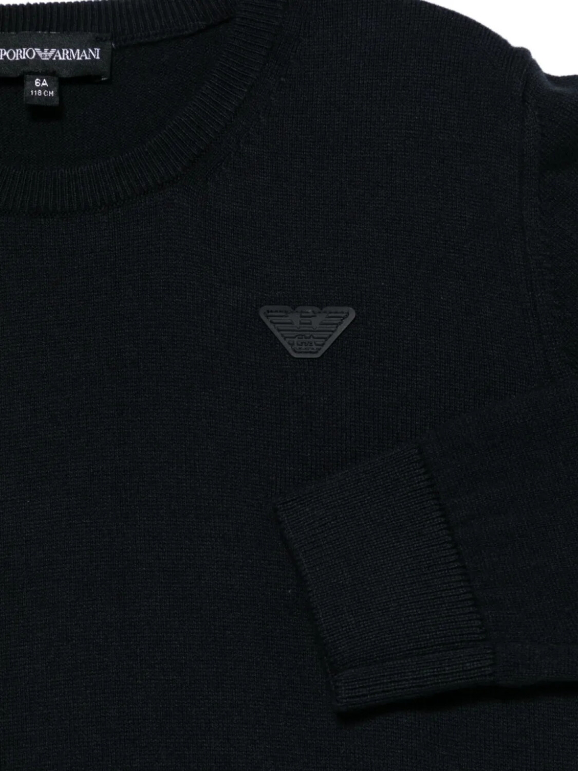 Emporio Armani Kids свитер с нашивкой-логотипом, синий — фото 3