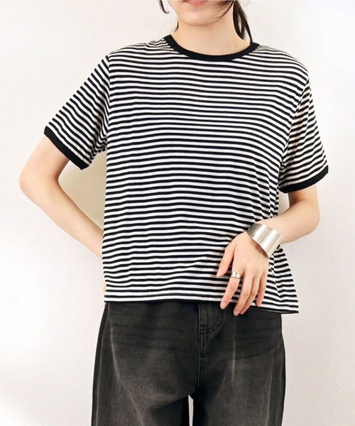 

Футболка с круглым вырезом и прозрачной каймой STYLEBLOCK, черный