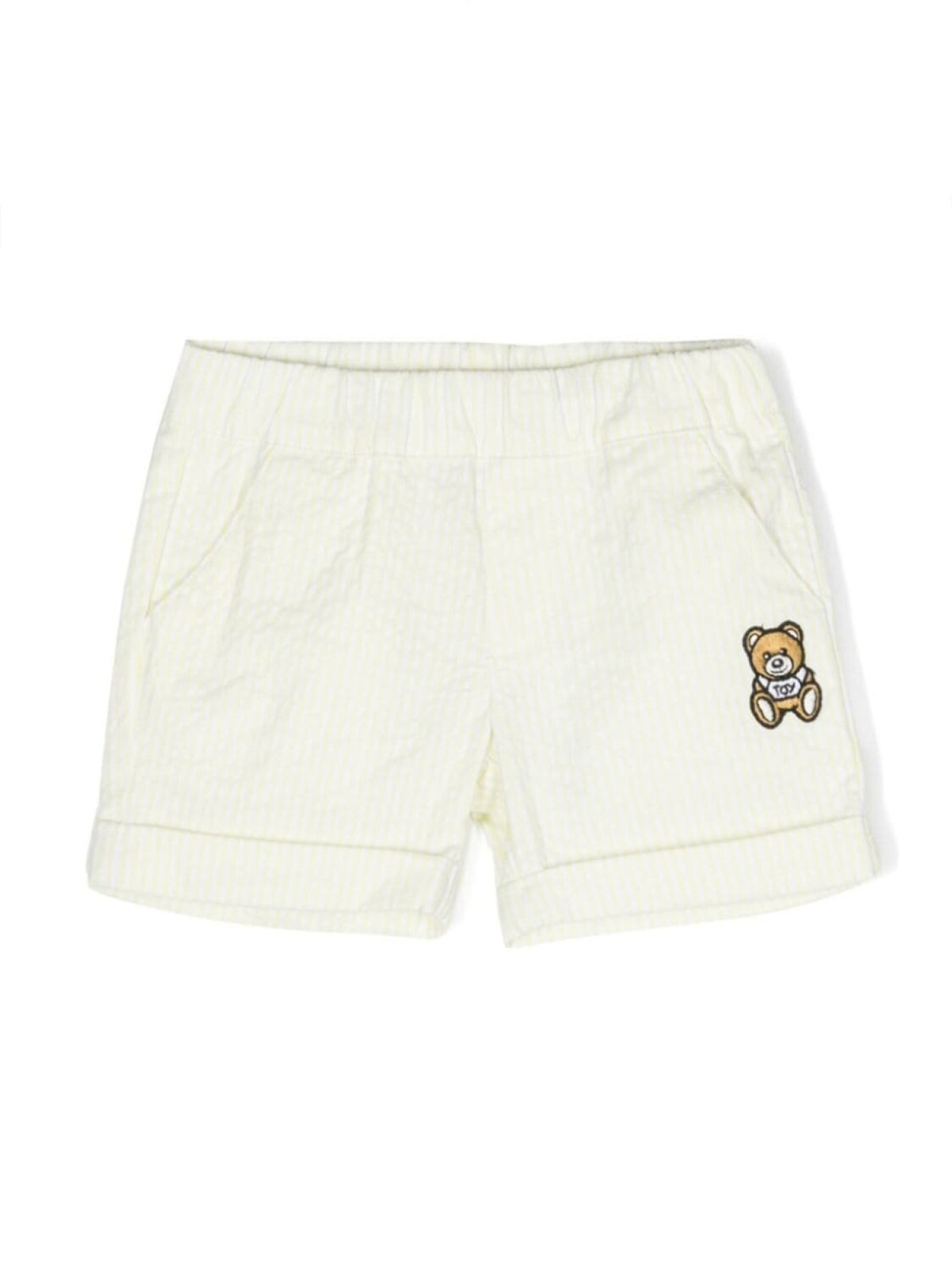 

Moschino Kids полосатые шорты Teddy Bear, желтый