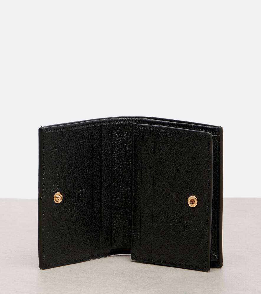 Миниатюрный кожаный кошелёк Double G Gucci, Black/Beige Ebony — фото 2