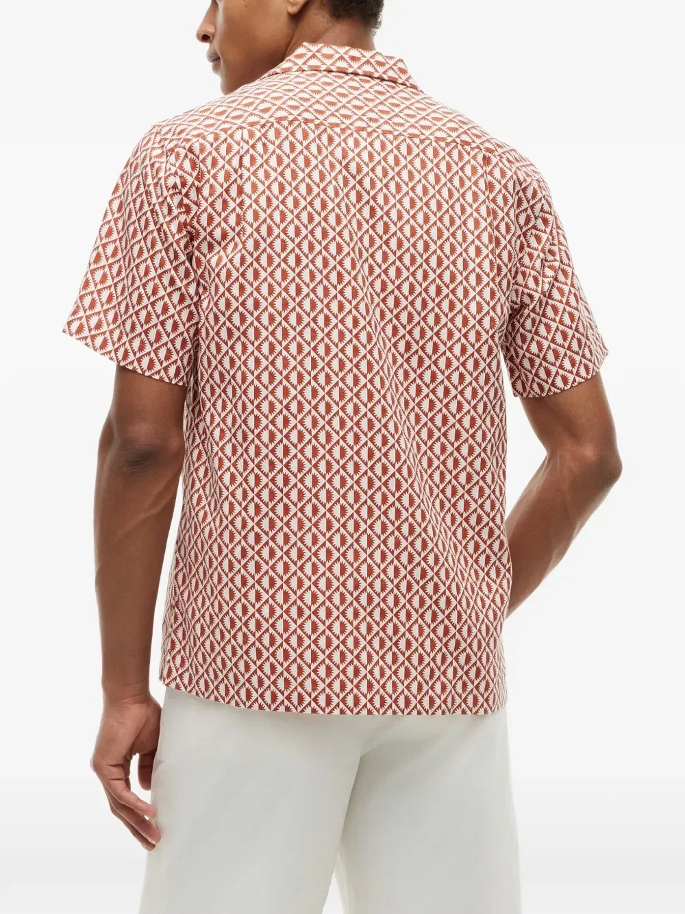 Рубашка с короткими рукавами с геометрическим принтом Tommy Hilfiger, коричневый — фото 4