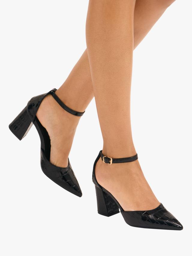 Элегантные туфли с эффектом крокодиловой кожи Carvela, Black — фото 2