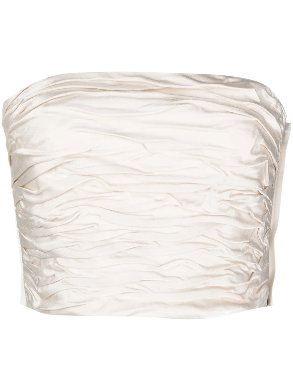 

Укороченный атласный топ Enver Peserico, нейтральный