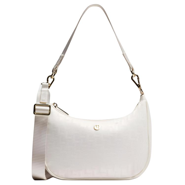 

Lululemon Джаккардовая тканевая сумка, маленькая женская сумка через плечо светлый цвет слоновая кость белый