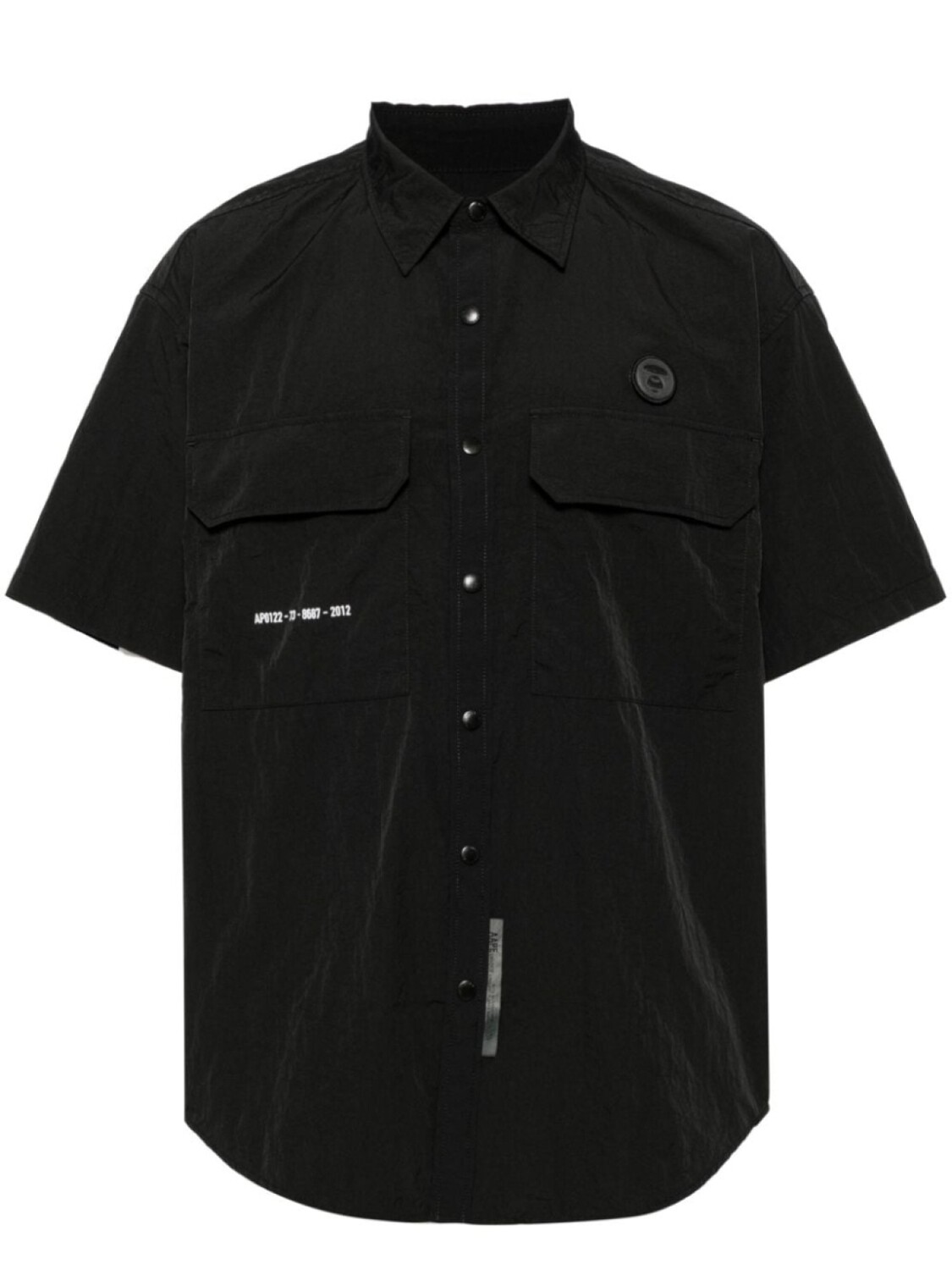 

AAPE BY *A BATHING APE рубашка с короткими рукавами и логотипом, черный