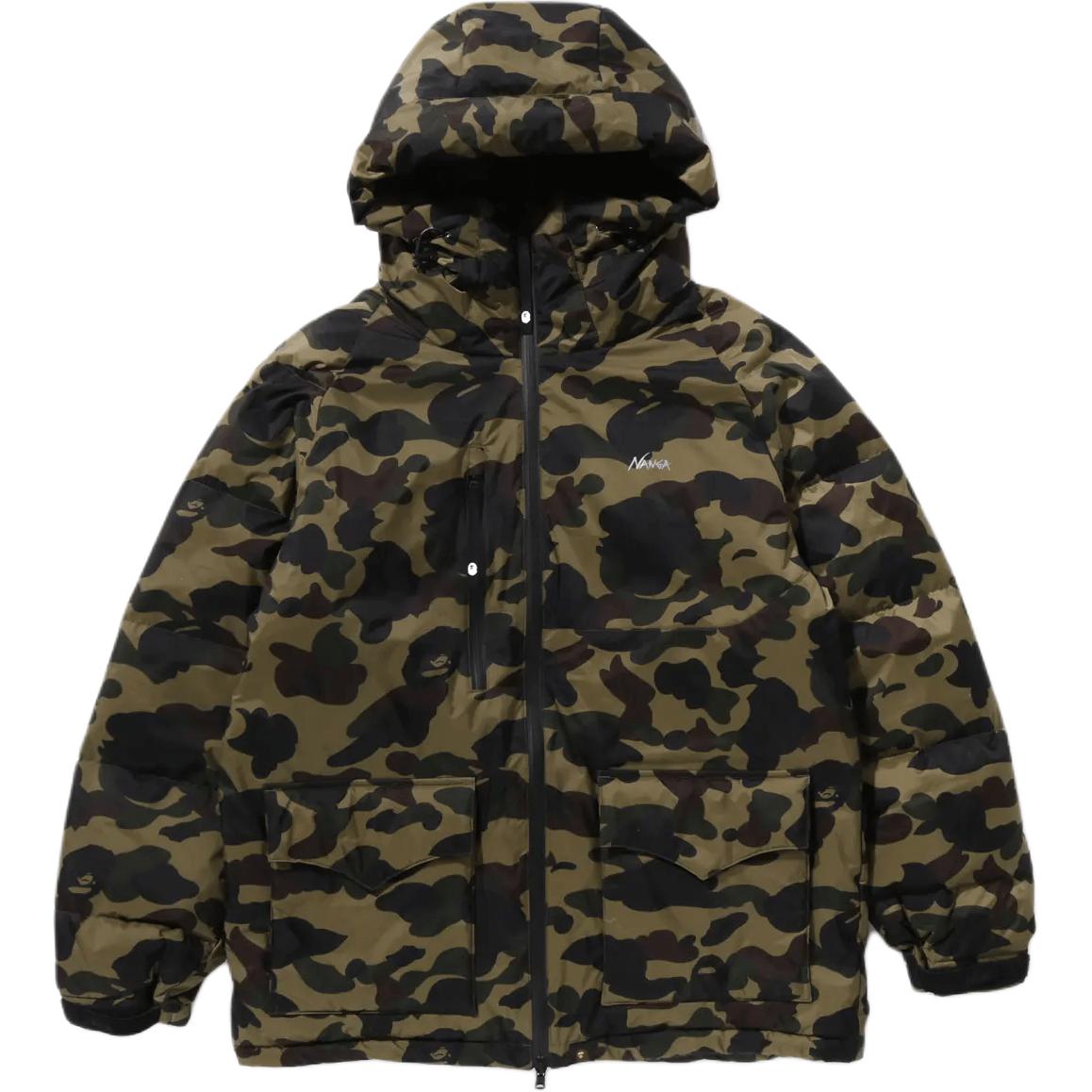

A BATHING APE Куртка пуховая Bape X Nanga 1st Camo Aurora Tex, Green