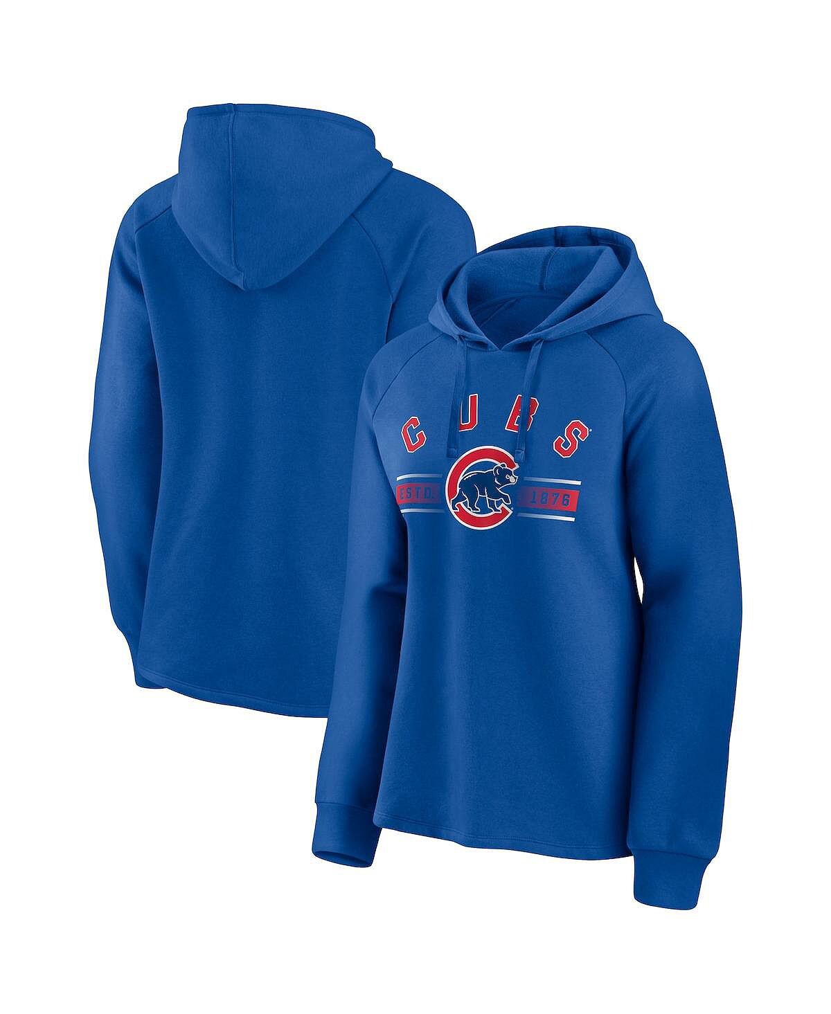 

Женский фирменный пуловер с капюшоном Royal Chicago Cubs Perfect Play реглан Fanatics