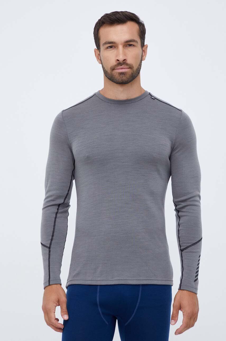 

Функциональный лонгслив из хлопка LIFA MERINO Helly Hansen, серый
