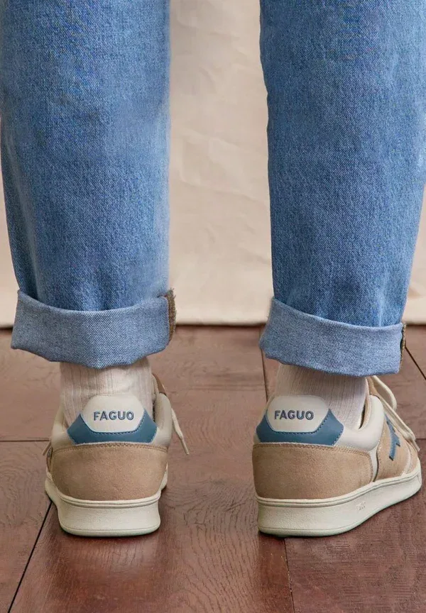 Кроссовки Faguo, цвет тауп, бежевый и синий