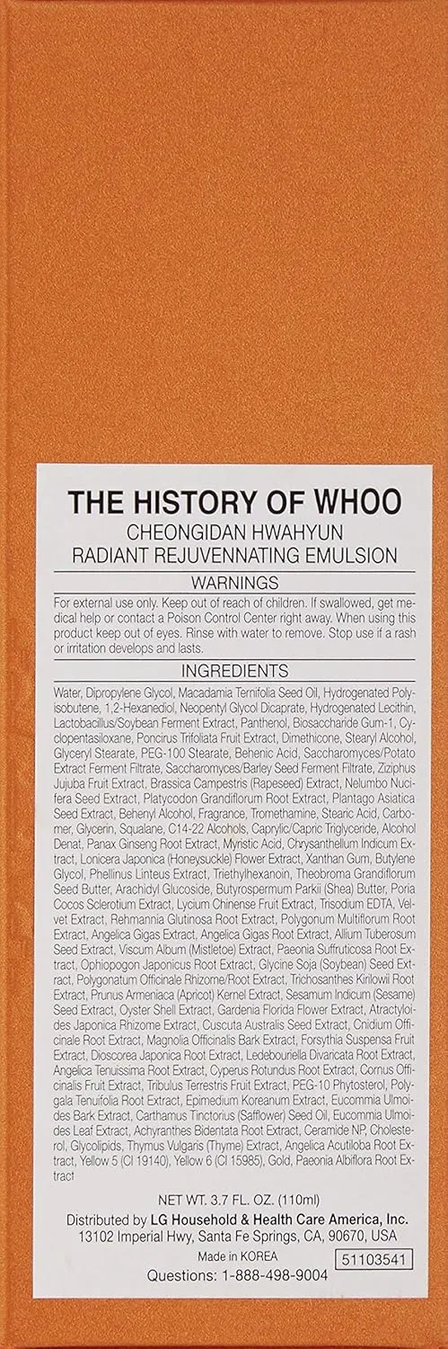 Тоник The Whoo Cheongidan Radiant Rejuvenating Emulsion 110 мл — фото 4
