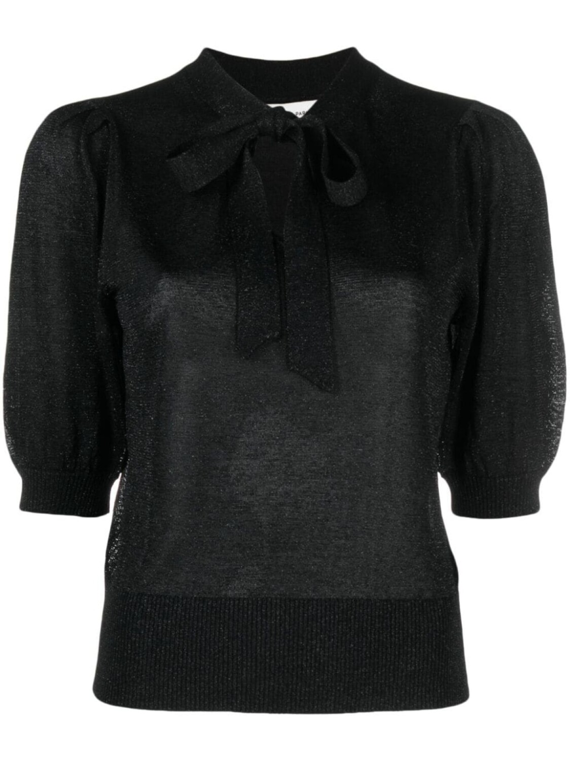 

Chinti & Parker топ с люрексом и бантом, черный