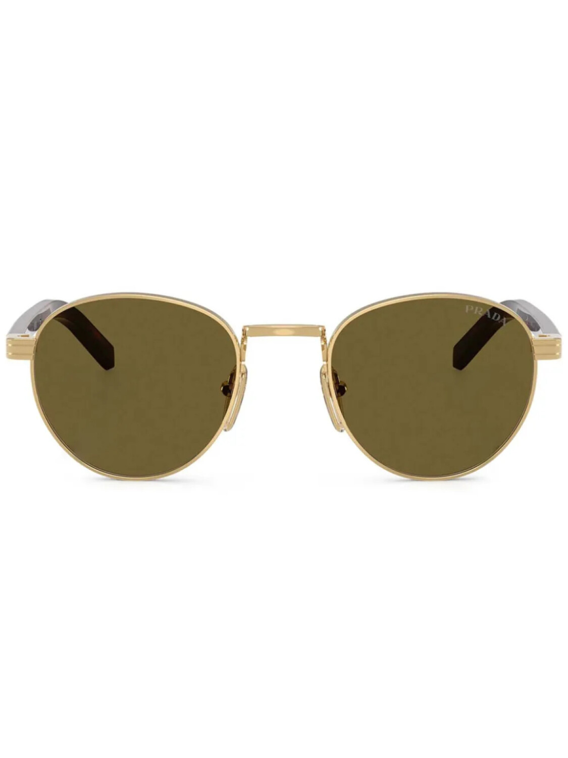 

Prada Eyewear солнцезащитные очки в круглой оправе, золотой
