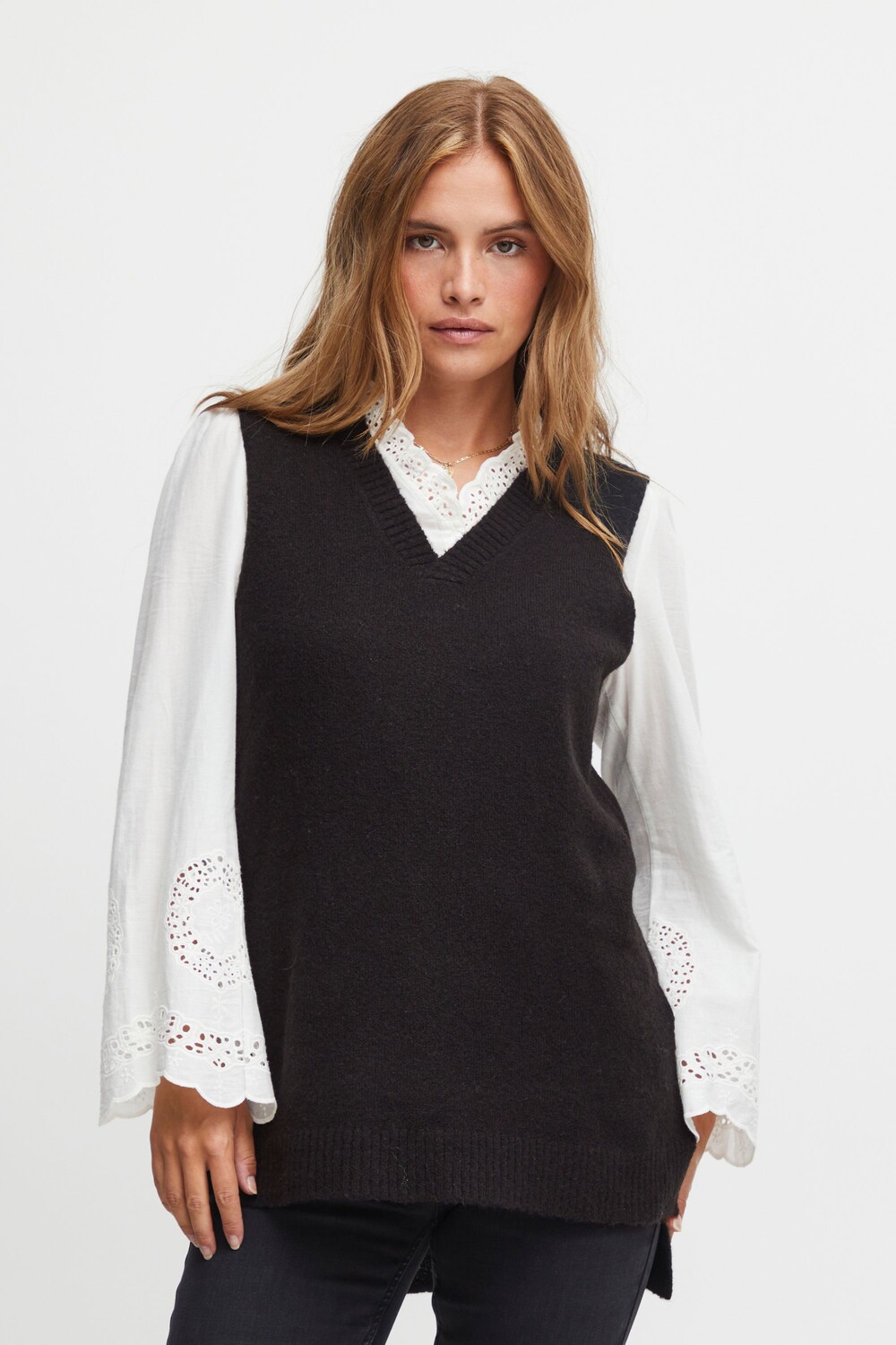 

Кардиган PULZ Jeans Pullunder, черный