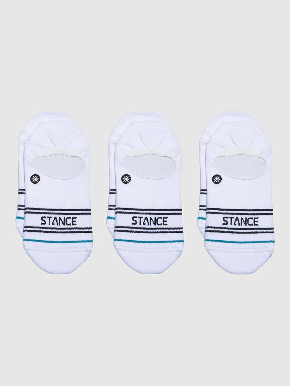 

Набор из 3 базовых носков-невидимок Stance, белый
