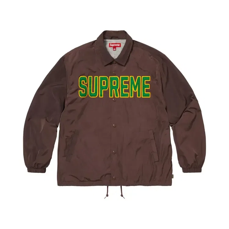 Куртка тренера Supreme Spellout, коричневый