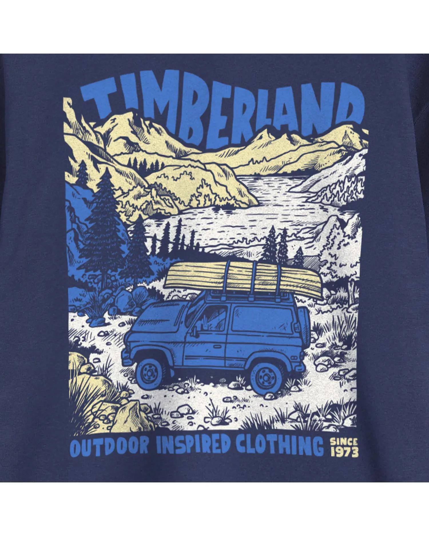 Детская футболка с коротким рукавом, абстрактная, хлопковая Timberland, темно-синий — фото 3