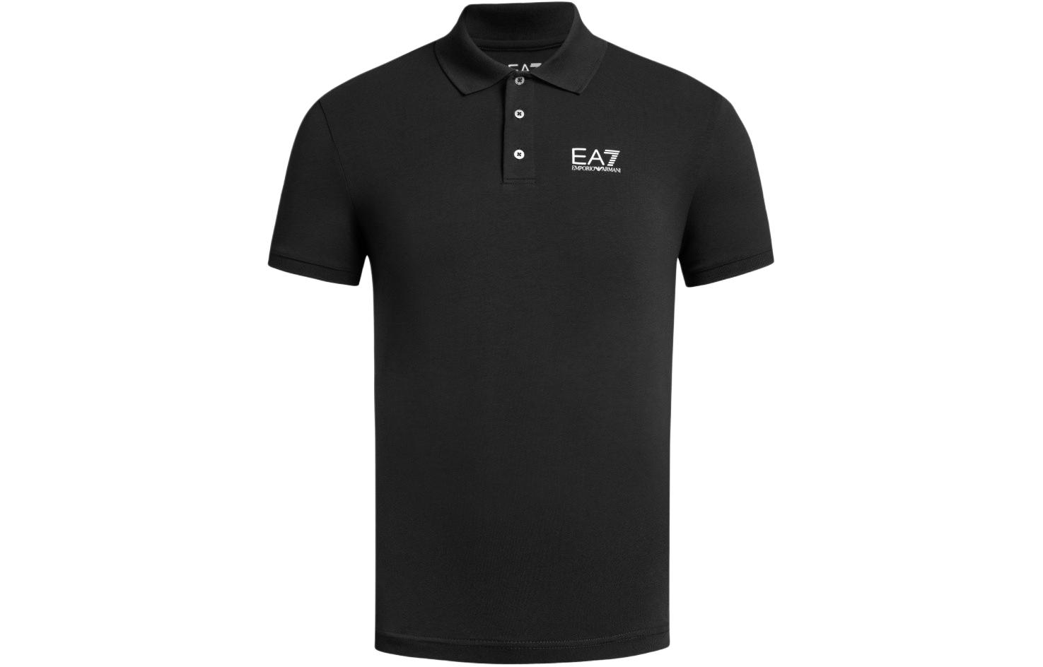 

EMPORIO ARMANI Поло EA7 SS24 мужское черное, Черный, EMPORIO ARMANI Поло EA7 SS24 мужское черное