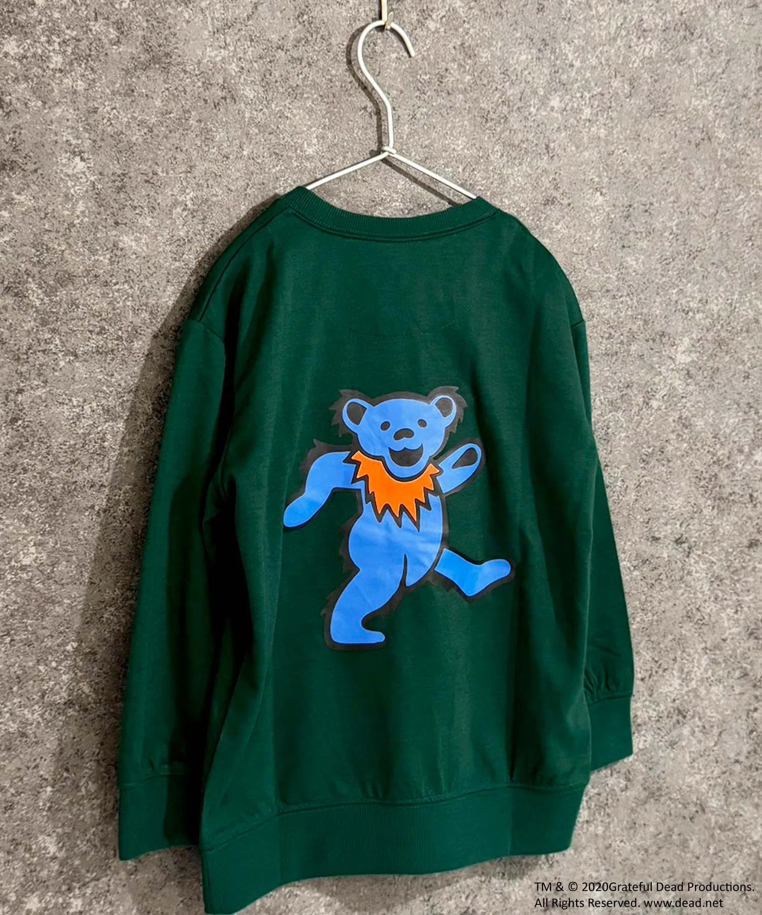Мини-толстовка GRATEFUL DEAD из французского махрового трикотажа с хлопковой текстурой