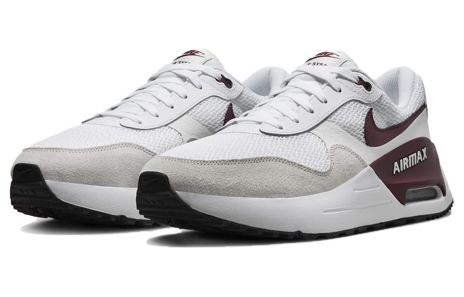 Кроссовки Nike Air Max SYSTM Lifestyle Shoes Men Low-top White/Red, белый/красный — фото 3