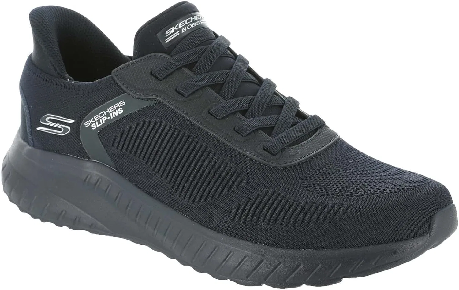 Мужские кроссовки Skechers BOBS Sport Squad Chaos Solid Step Textile темно-синего цвета