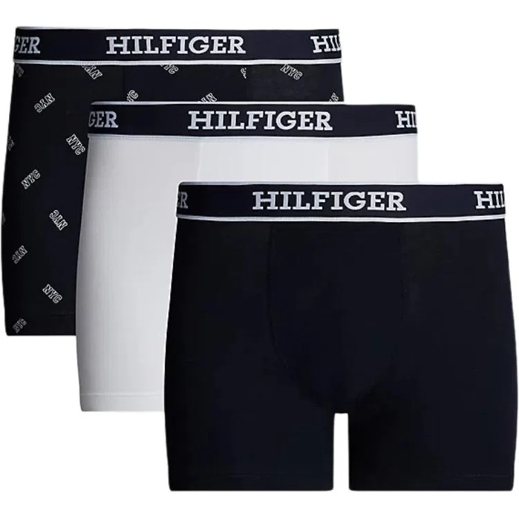 Боксеры набор из 3 Tommy Hilfiger 3 Pack Black+White+Black
