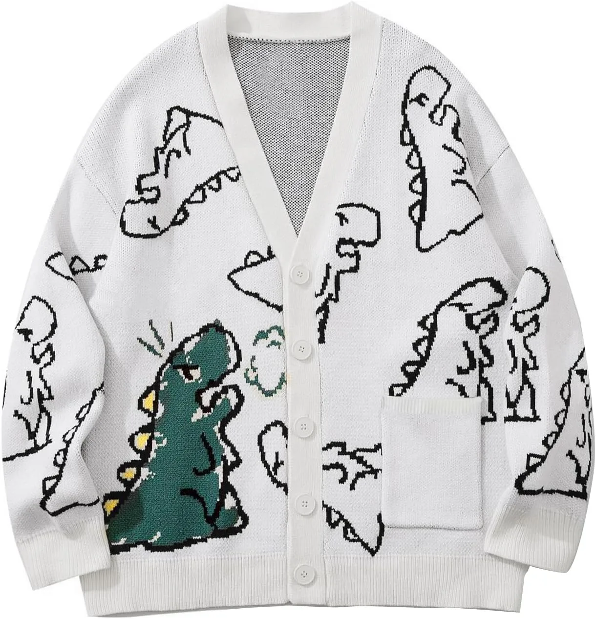 

Arssm мужской свитер с принтом динозавра, Oversized, Y2K