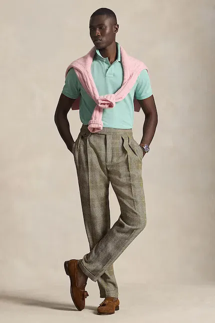 Поло хлопковое slim fit Polo Ralph Lauren, бирюзовый — фото 3