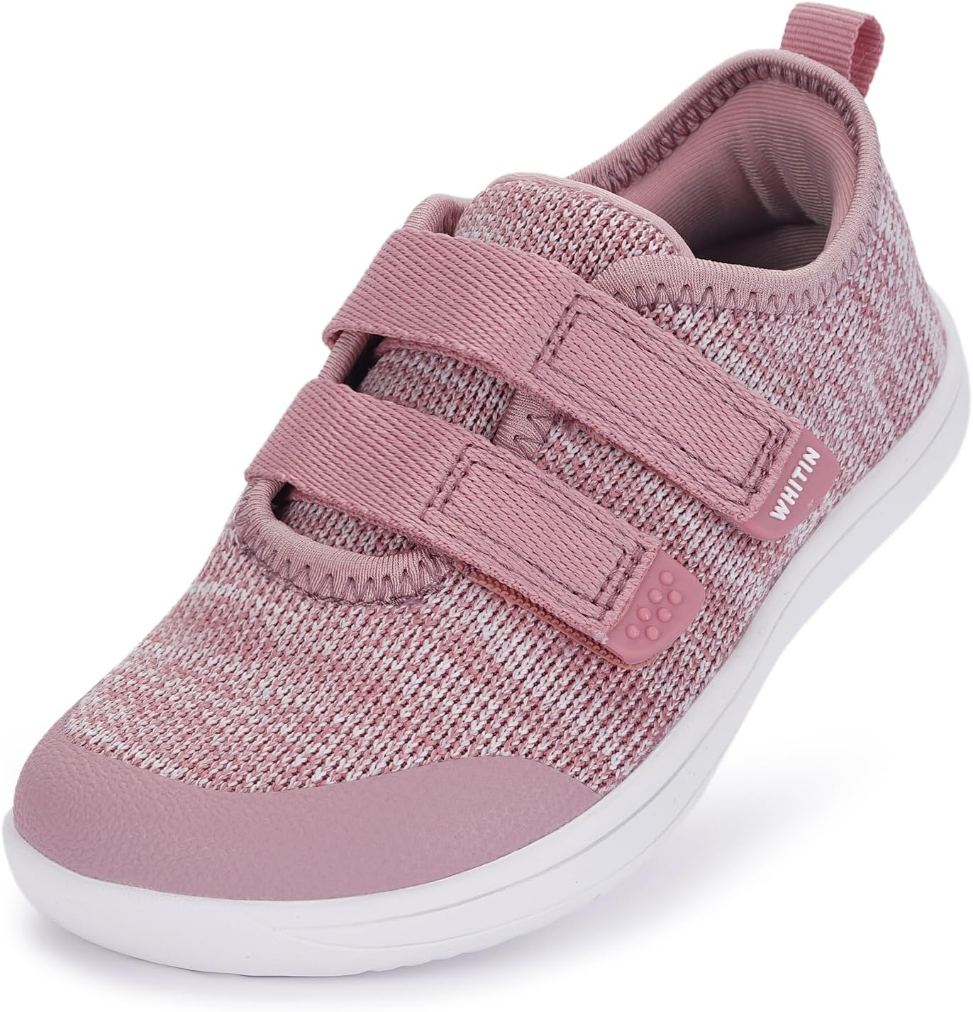 

Детские кроссовки WHITIN для малышей/детей младшего возраста с широкой колодкой, Минималистичные кроссовки для мальчиков/девочек, Подошва без перепада высоты, Натуральные материалы, учитывающие рост ребенка, розовый