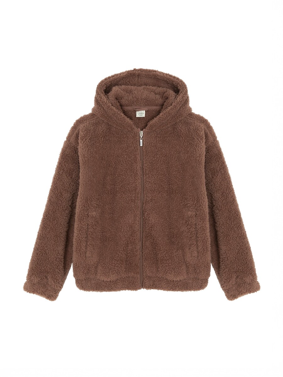 

Толстовка с капюшоном на молнии Cool Club, темно-коричневый