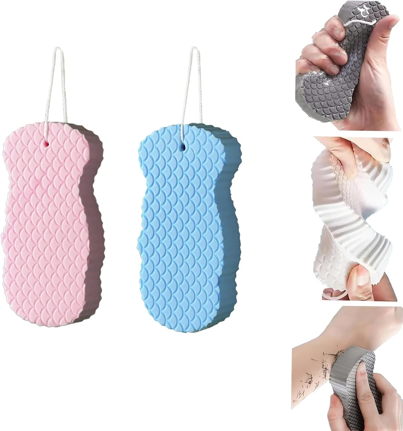 Ультрамягкая отшелушивающая губка для душа, 2 шт. Tetsmg, 2 Pcs C
