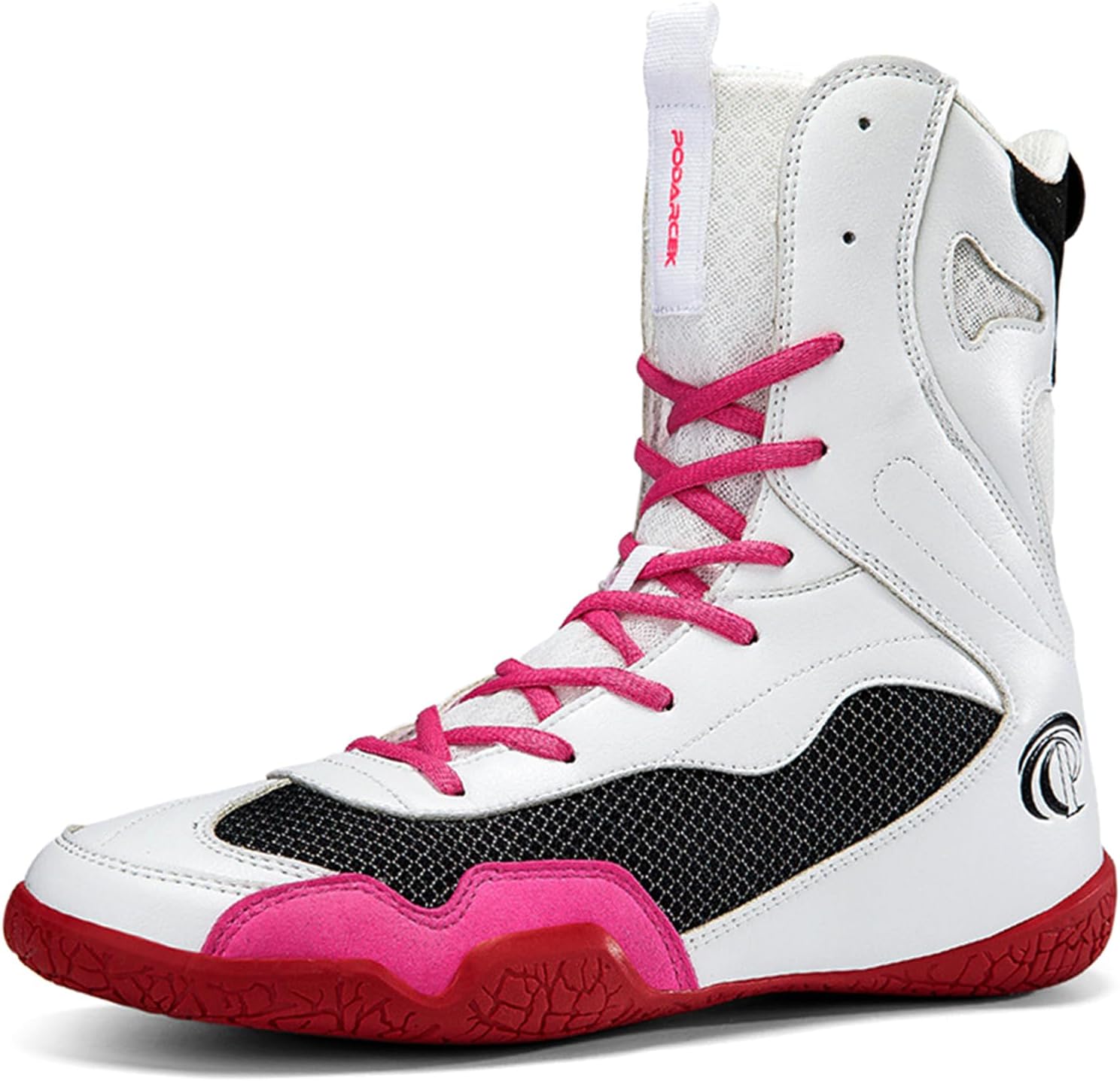 

Высокие боксерские ботинки для мужчин для боевых единоборств, борьбы и спортивных тренировок, дышащие шнурованные кроссовки для бокса - мужские кроссовки для кикбоксинга Hiuzylqx, белый