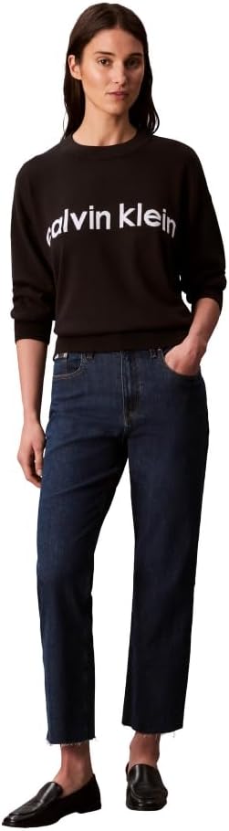 

Женские джинсы Calvin Klein прямого кроя с высокой талией, Vintage Storm