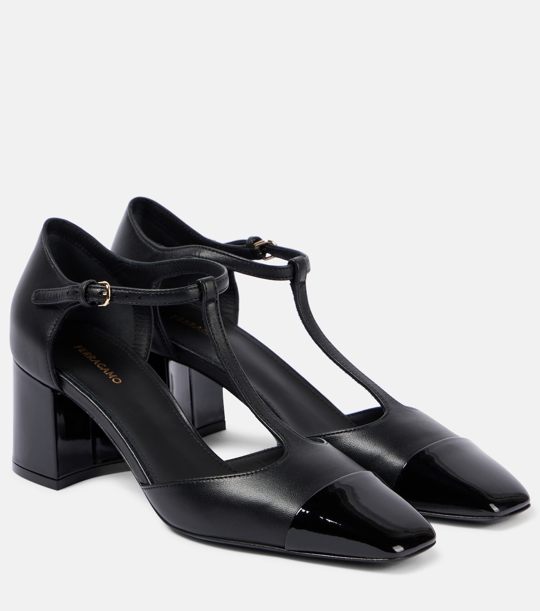Туфли-лодочки Marilu 60 из кожи Ferragamo, Nero