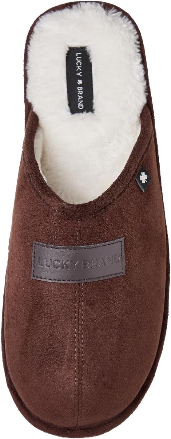 

Мужские домашние тапочки Lucky Brand из микровельвета с мягкой подкладкой, коричневый