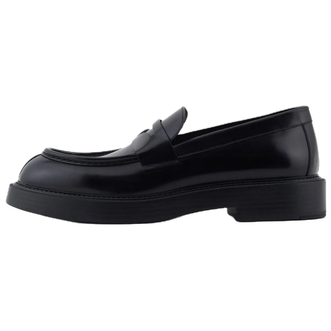 Casual туфли из телячьей кожи Emporio Armani черные