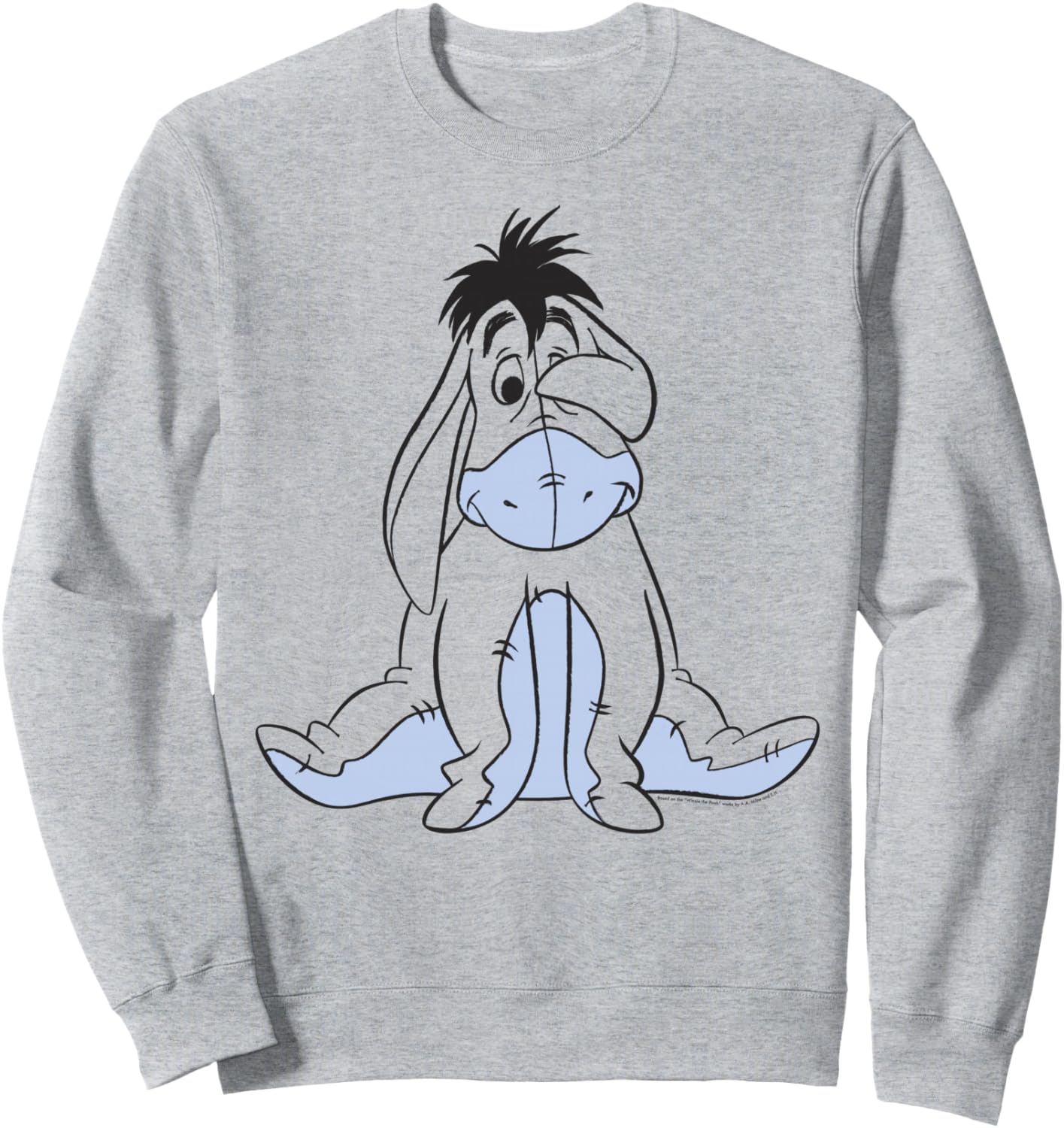 

Толстовка Disney Винни-Пух Иа в простом эскизном портрете, серая