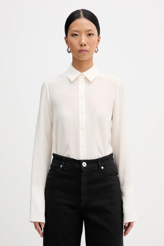 

Шелковая рубашка Patrizia Pepe, бежевый