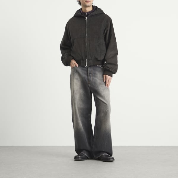 Acne Studios Черные джинсы Trafalgar с широкими штанинами, 2023 год — фото 4