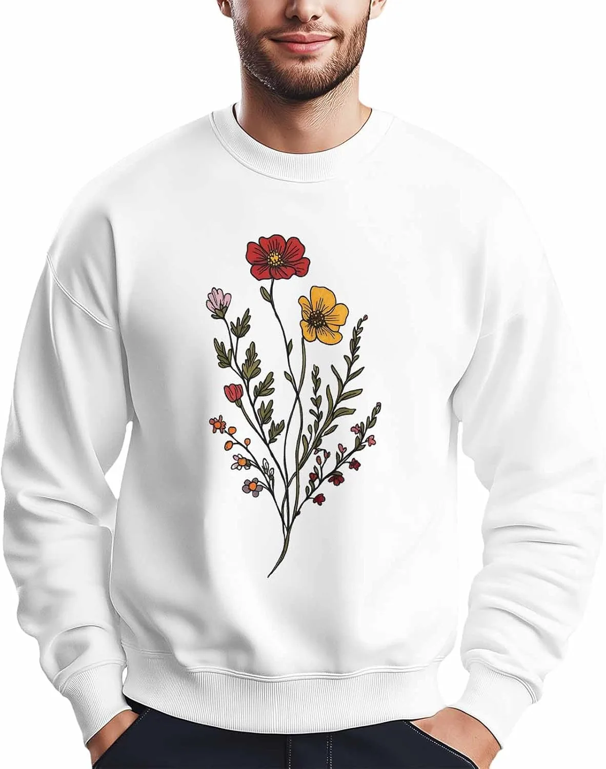 

Мужской свитшот Wildflower с цветочным принтом Winvebermior
