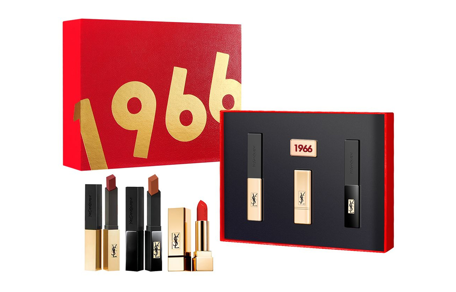 Подарочный набор Yves Saint Laurent : губные помады Rouge Pur Couture The Slim*2 + парфюмерная вода Mon Paris, #1966 + #314 + 7,5 мл — фото 3
