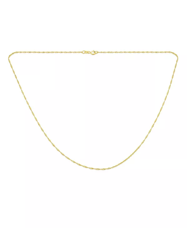 

Ожерелье из позолоченного серебра 925 пробы с цепочкой "Сингапур" 020 калибра Bling Jewelry, gold-tone