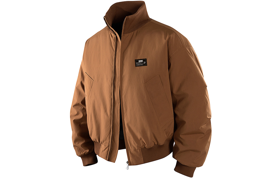 

Пуховик Unisex Stand Collar Thickened ZIAREL, earth желтый[removable logo]