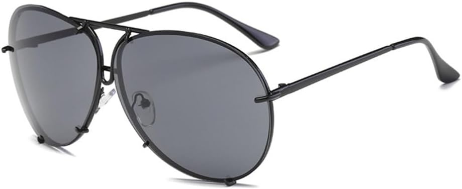 

Женские солнцезащитные очки класса люкс с зеркальными линзами и металлическим покрытием, модные женские солнцезащитные очки с защитой от УФ-излучения UV400 LVTFCO, Black-black