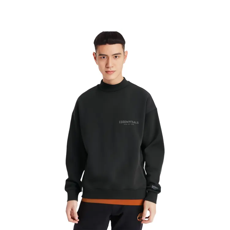 FW21 Толстовка унисекс черная Fear Of God Essentials, черный — фото 4