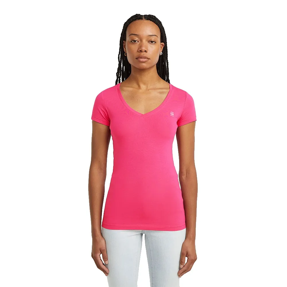 

Футболка G-Star Base short sleeve v neck, розовый