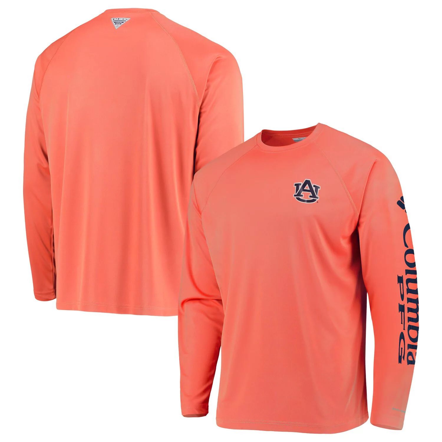 

Мужская футболка Columbia Orange Clemson Tigers PFG Terminal Tackle Omni-Shade с длинным рукавом